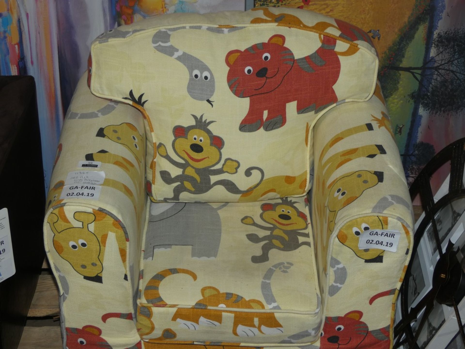 Jungle Print Party Loose Animal Childrens Sitting Room Armchair (11325)(JK21112) RRP £100