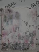Boxed Lace and Roses Canvas Wall Art Picture (8435)(OGAL9909) RRP £75