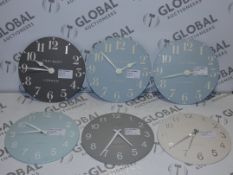 Thomas Kent and London Wall Clocks in Grey, Duck Egg Blue and Cream (760694)(800643)(800755)(