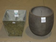Assorted Stone Planters and Resin Planters (11568)(HDNZ1017)(HDNZ1003) Combined RRP £95