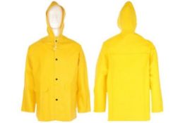 Assorted Sports Hiking Waterproof Protective Jackets in Yellow Size Medium, Large and XL
