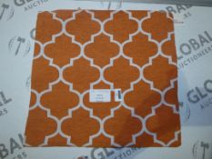 Red Rainbow Orange and White Printed Designer Cushion Covers RRP £60 (10768)(CACA8413)