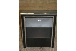 Stainless Steel and Black Electric Freestanding Fireplaces