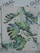 Monstera Leaves Canvas Wall Art Picture (8435)(ARTG6757) RRP £25