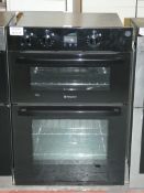 Hotpoint Black Fully Integrated Double Electric Ov