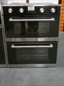 Stainless Steel and Black Twin Cavity Double Electric Oven