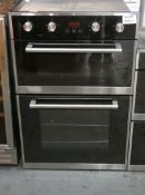 Stainless Steel and Black Twin Cavity Double Electric Oven