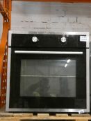 Natural Gas Fully Integrated Stainless Steel and Black Oven