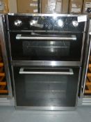 Twin Cavity Fully Integrated Stainless Steel and Black UBNFTC93.1 Fan Assisted Electric Oven