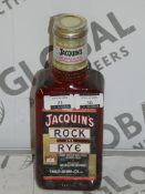 Lot to Contain 6 Bottle of Jacquines Rock and Rye Hand Bottled Whiskey With Pieces of Fresh Fruit