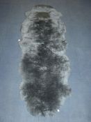 Large Grey Designer Faux Fur Floor Rug (8434) RRP £120