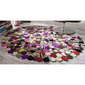 Large Designer Circular Living Room Floor Rug (8434)(79002) RRP £155