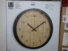 Boxed Umbra Oakley Wall Clock (7341106) RRP £90