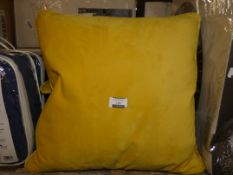 Lot to Contain 4 Designed With Love Luxurious Feather Filled Yellow Scatter Cushions (10794)(