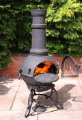Boxed Garden Co 115cm Cast Iron Chimney Burner (10691)(GGGD1046) RRP £125