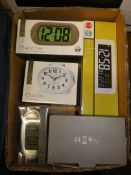 Lot to Contain 5 Assorted Boxed Actim Mantle Clocks and Alarm Clocks (73482302)(73431117)(