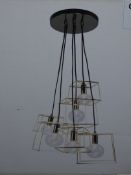 Lot to Contain 3 Assorted Home Collection Lighting Items to Include a Gold Harrison Pendant,