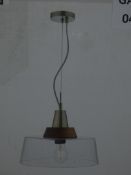 Lot to Contain 2 Home Collection Lighting Items To Include a Leon Pendant Light and a Ava Flush