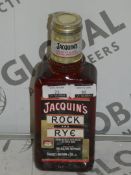 Lot to Contain 6 Bottle of Jacquines Rock and Rye Hand Bottled Whiskey With Pieces of Fresh Fruit