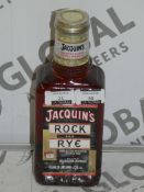 Lot to Contain 6 Bottle of Jacquines Rock and Rye Hand Bottled Whiskey With Pieces of Fresh Fruit