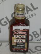 Lot to Contain 6 Bottle of Jacquines Rock and Rye Hand Bottled Whiskey With Pieces of Fresh Fruit