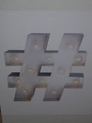 Boxed Home Collection Hashtag Marquee Designer Light RRP £135