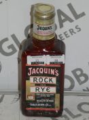 Lot to Contain 6 Bottle of Jacquines Rock and Rye Hand Bottled Whiskey With Pieces of Fresh Fruit