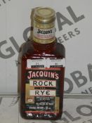 Lot to Contain 6 Bottle of Jacquines Rock and Rye Hand Bottled Whiskey With Pieces of Fresh Fruit