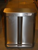 Simple Human Stainless Steel 58L Twin Recycling Pe