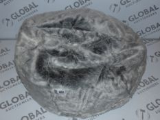 Icon Grey Fur Bean Bag (11008)(149223647) RRP £80