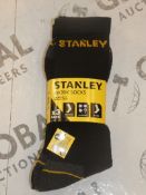 Box Containing 48 Packs of 3 Stanley Work Socks in