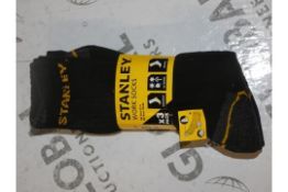 Box Containing 48 Packs of 3 Stanley Work Socks in