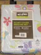 My Zone Childrens Single Duvet Cover and Pillowcase Sets, Floral Print (10768)(FRIG3405) RRP £35