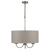 Boxed Pacific Madeline Antique Brass 3 Armed Ceiling Light Fitting (10427)(PACH7469) RRP £90