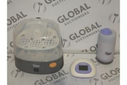 Assorted Items to Include Tommee Tippee Bottle Warmers, Lansinoh Electric Breast Pumps and Tommee
