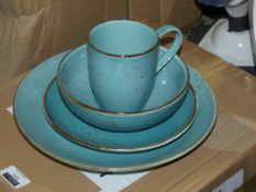 Boxed 4 Piece Replacement Dinner Set to Include 1 Cup, 1 Saucer, 1 Dinner Plate and 1 Bowl (8435)(
