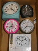 Assorted Boxed and Unboxed Acctim Mantle Clocks and Alarm Clocks (73431117)(73431109)(73431102)(