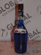 Lot To ontain 12 Bottles Of Blue Volair Italian Blue Liquer 70cl RRP £30 Per Bottle