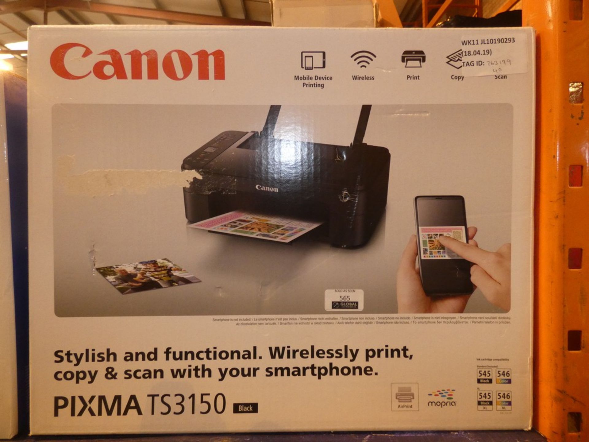 Boxed Canon Pixma TS3 Wireless Printer, Scanner, Copier RRP £50 (763199)