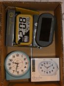 Lot To Contain 4 Assorted Boxed & Unboxed Actim Alarm Clocks & Mantle Clocks Codes 73431117,