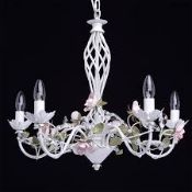 Boxed Flora Five Light Candle Style Chandelier Ceiling Light Fitting Pallet Number 10128 Code