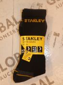 Lot To Contain 10 Brand New Packs of 3 Stanley Work Socks Sizes 6-11 Combined RRP £60.00