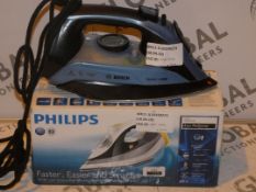 Lot To Contain 2 Assorted Boxed & Un Boxed Phillips & Bosch Steam Irons Codes 785424 & 758200