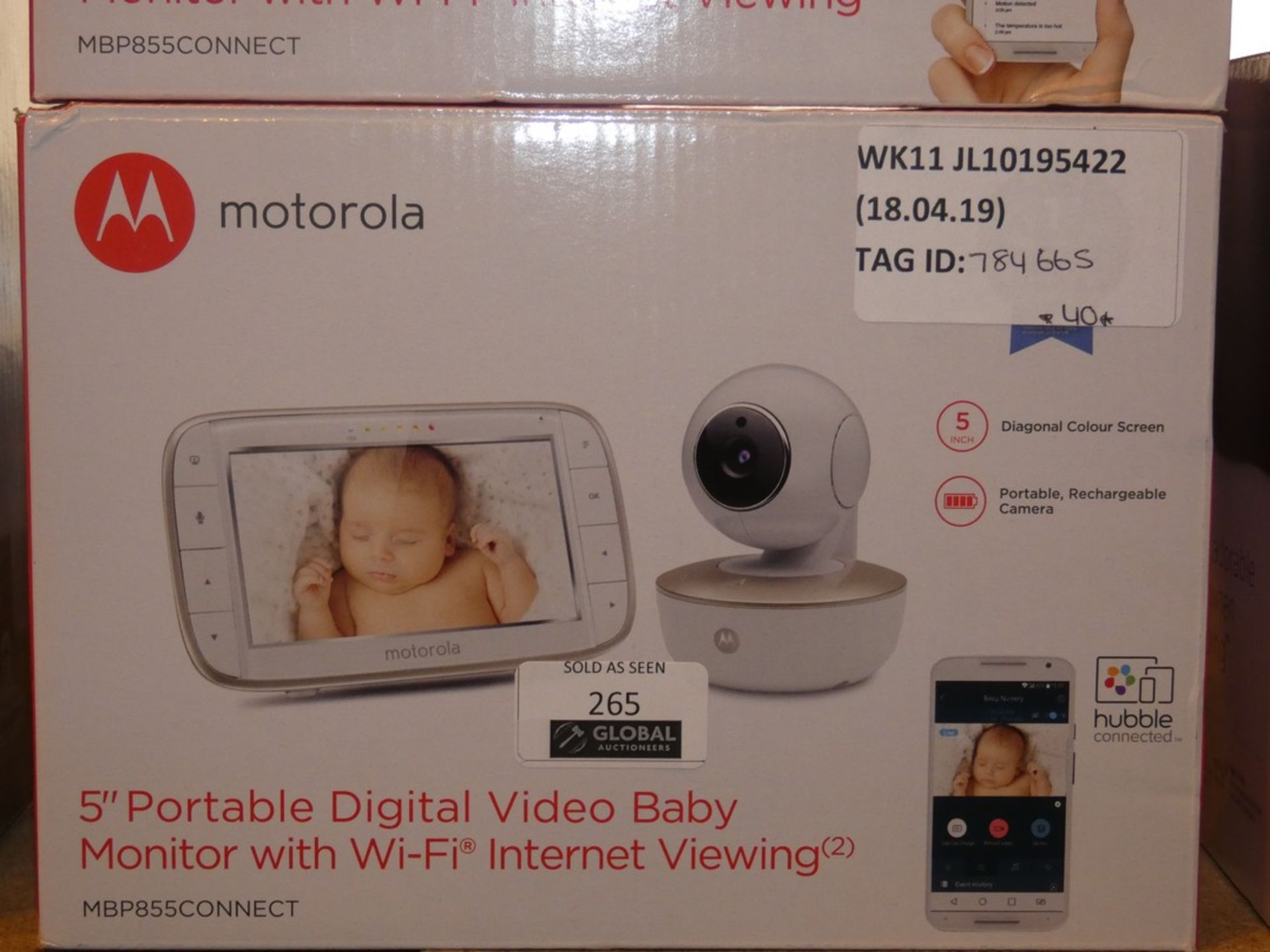 Boxed Motorola MBP855 Portable Video Digital Monitor with Wifi Internet Viewing (784665) RRP £150