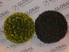 Lot To Contain 3 Decorative Artificial Garden Balls