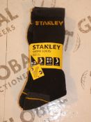 Lot To Contain 10 Brand New Packs of 3 Stanley Work Socks Sizes 6-11 Combined RRP £60.00