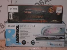 Lot To Contain 2 Assorted Pairs Of Toni & Guy Illusions 2 Hair Straightners & Nicky Clarke Super