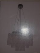 Boxed Home Collection Auralia Stainless Steel & Glass Pendant Light RRP £300.00
