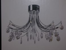 Lot To Contain 2 Boxed Home Collection Zoe Glass Droplett Flush Ceiling Light Combined RRP £180.00