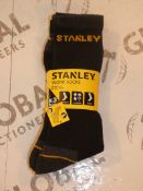 Lot To Contain 10 Brand New Packs of 3 Stanley Work Socks Sizes 6-11 Combined RRP £60.00